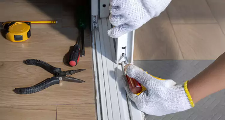 Backyard Sliding Door Track Repair in Hayward, CA